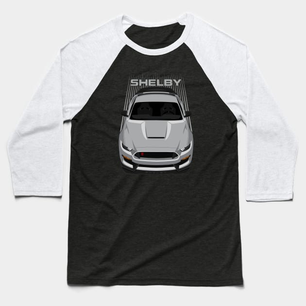 Ford Mustang Shelby GT350R 2015 - 2020 - Avalanche Grey Baseball T-Shirt by V8social